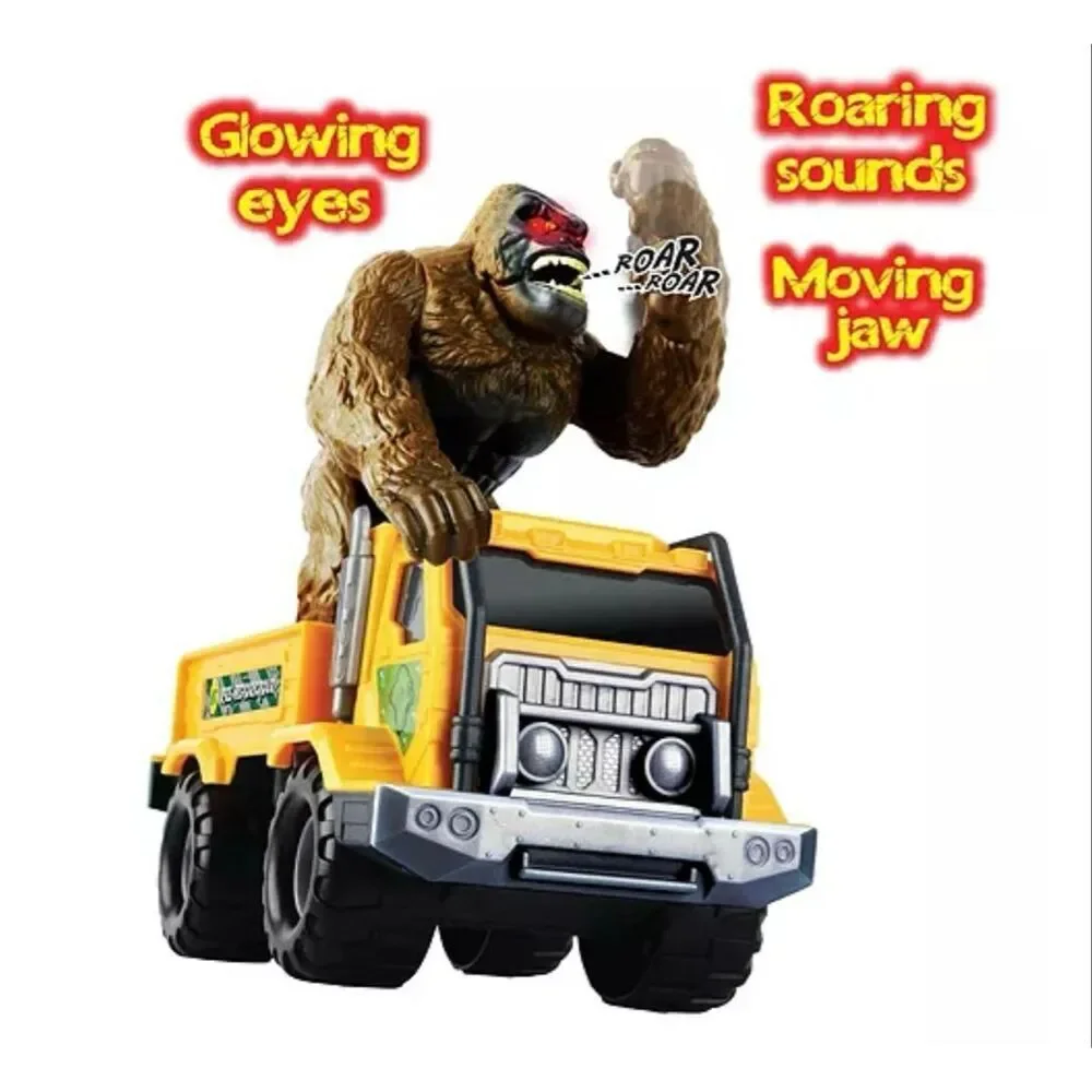 Red Box Light & Sound Gorilla Transporter Truck & Gorilla Figurine‎ Toy